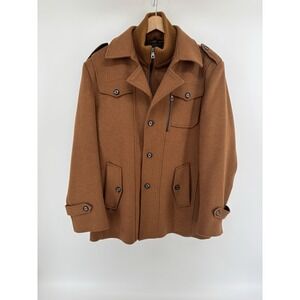 APTRO Wool Blend Coat Men's Size XL Dadcore CottageCore Preppy Classic Old Money